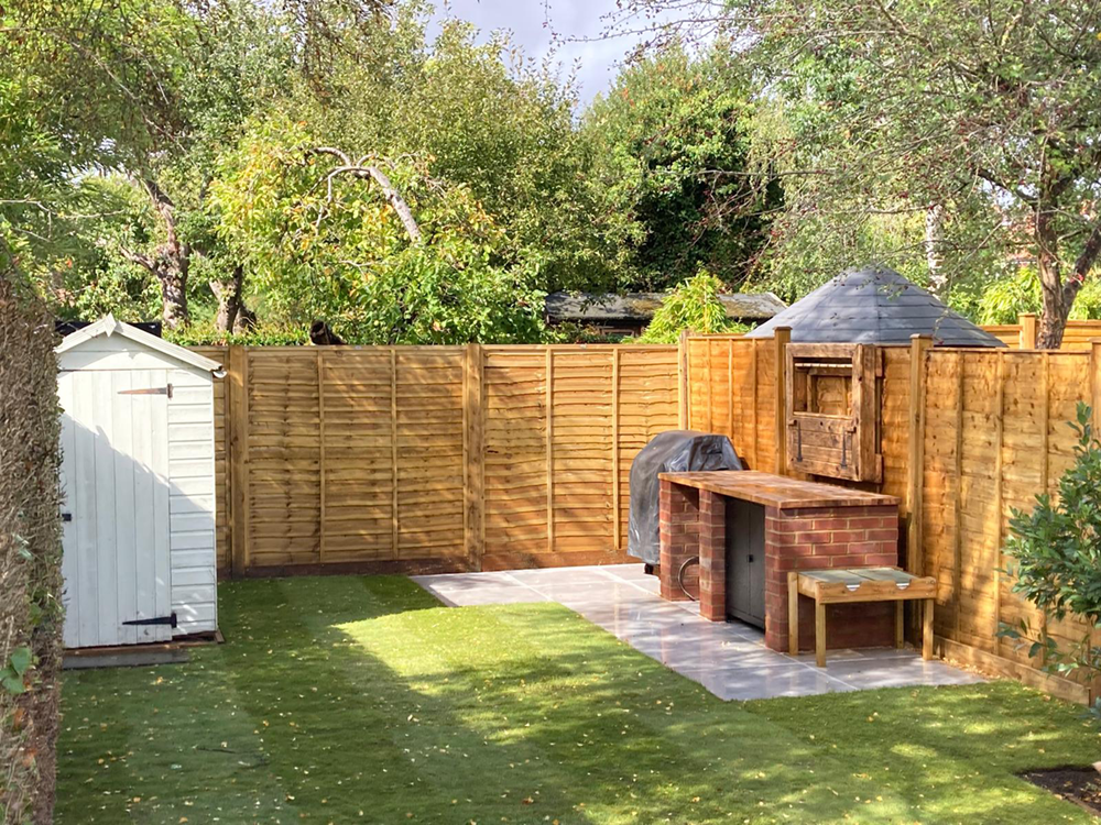 garden_barbecue - Complete Garden Transformation with Porcelain Patio