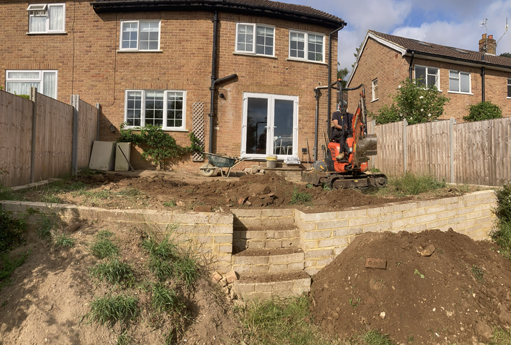 IMG_ - Raised Patio with Retaining Wall and Steps