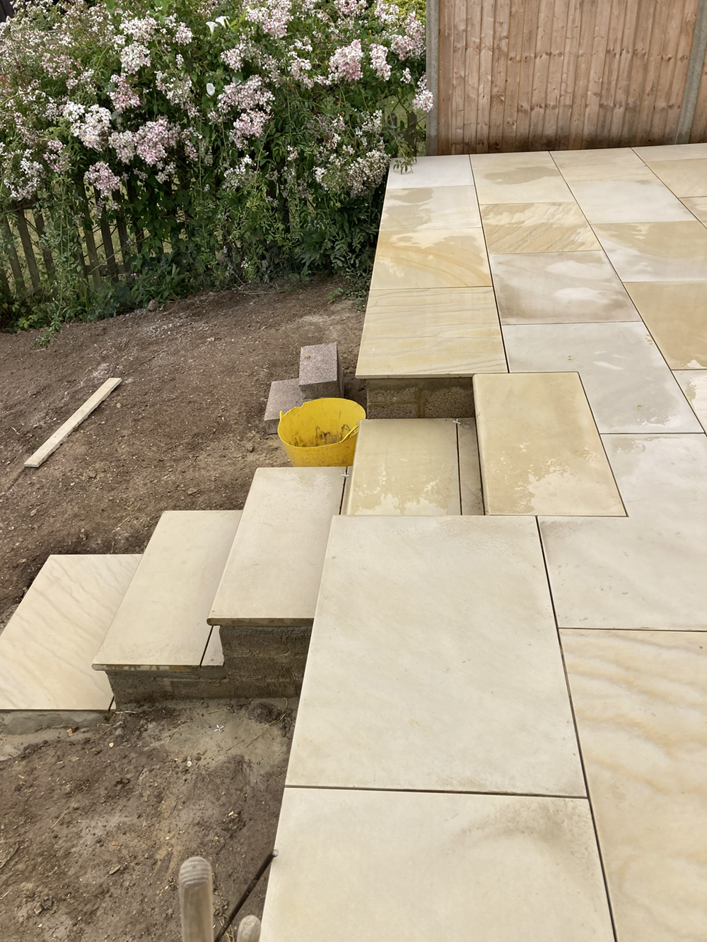 IMG_ - Raised Patio with Retaining Wall and Steps