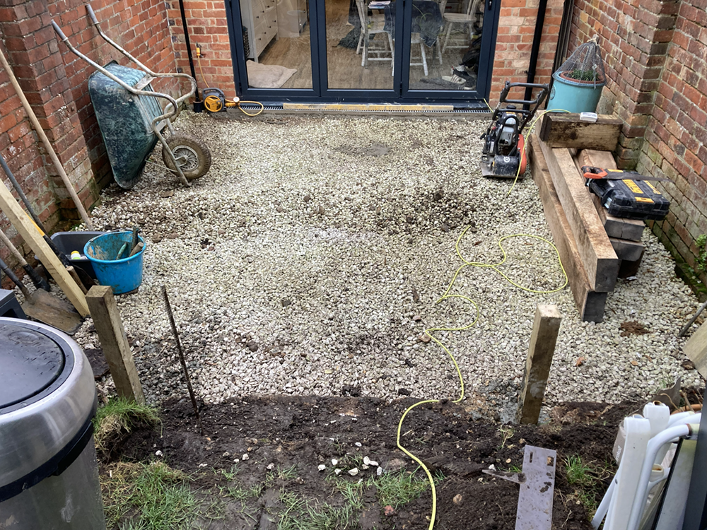 IMG_ - Raised Garden Patio with Sleeper Borders