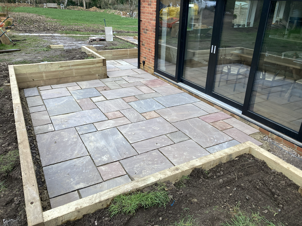 IMG_ - Raised Multi-Level Patio with Timber Borders